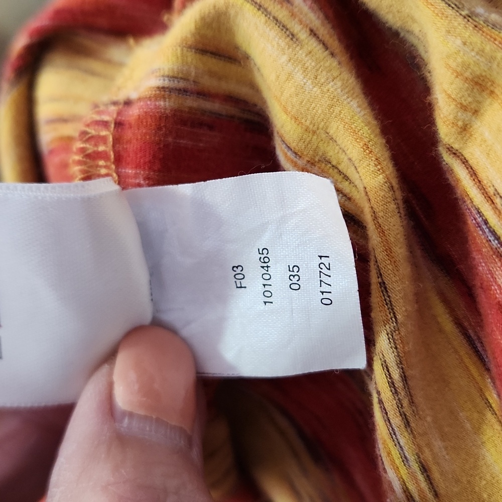 The North Face A5 series base layer long sleeve striped top size L yellow orange - Picture 10 of 14